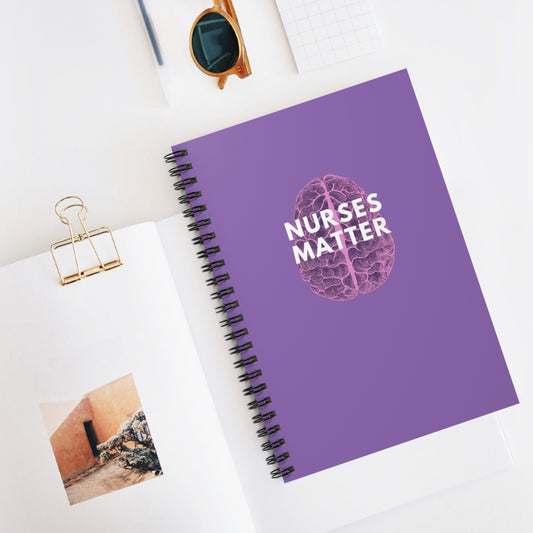 Purple Nurses Matter Spiral Notebook - Ruled Line