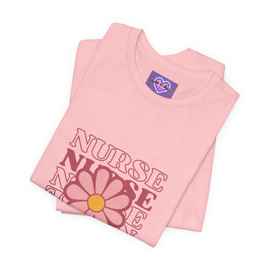Daisy Floral Nurse T-Shirt
