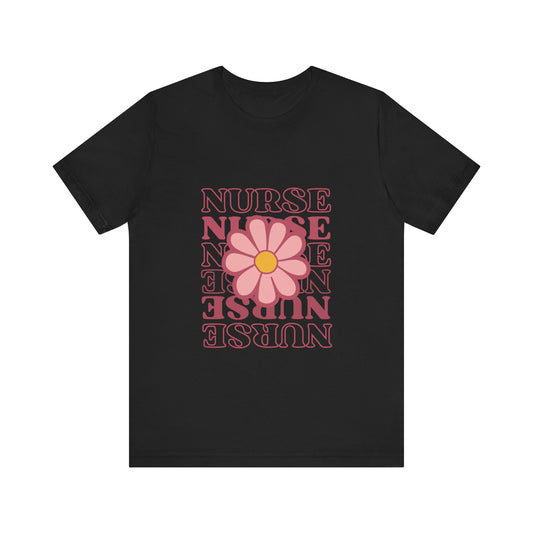 Daisy Floral Nurse T-Shirt