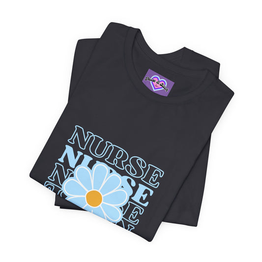 Daisy Floral Nurse T-Shirt