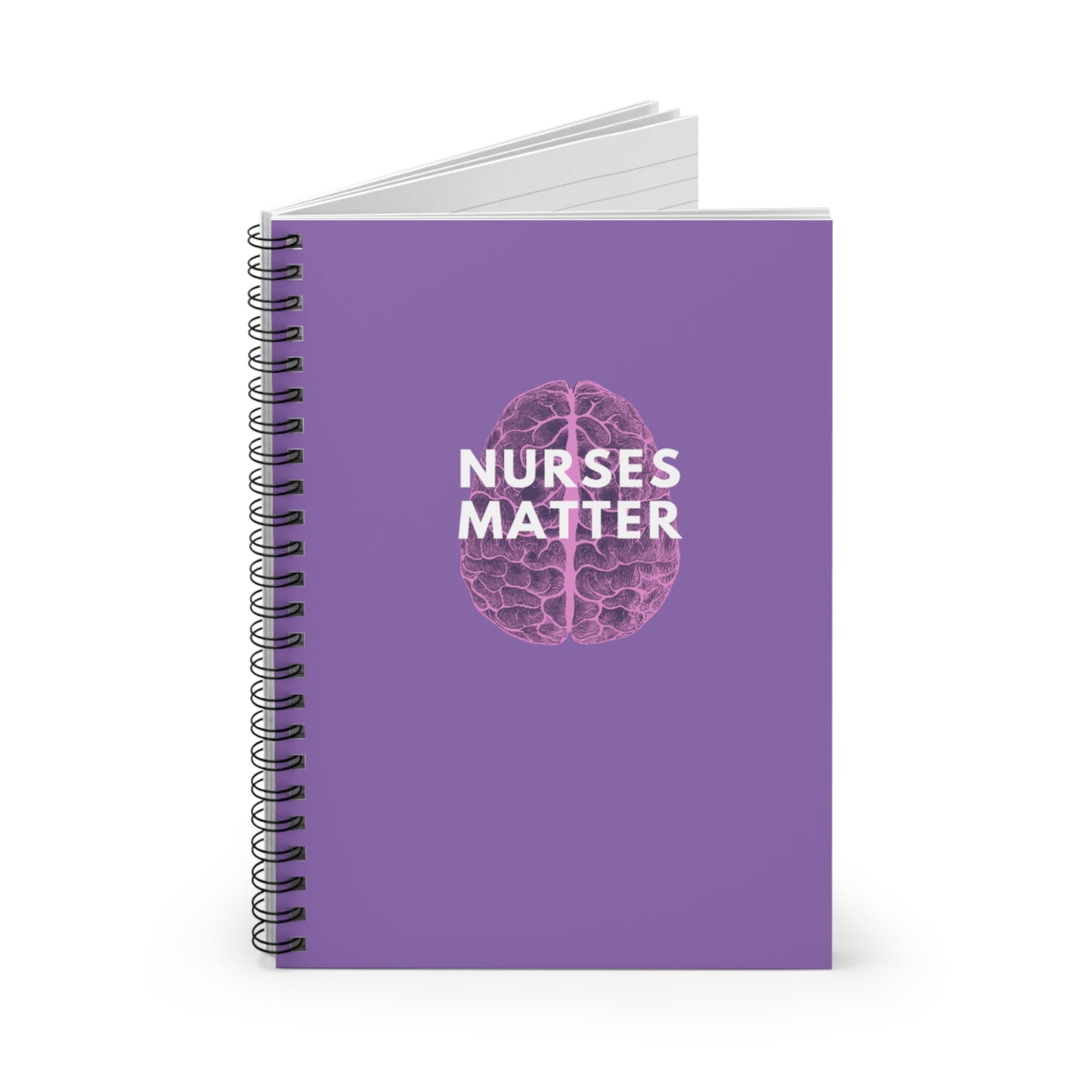 Purple Nurses Matter Spiral Notebook - Ruled Line