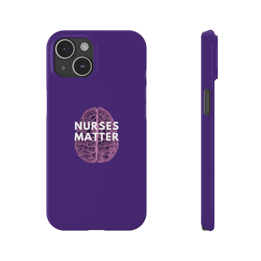 Purple Nurses Matter Slim Phone Case